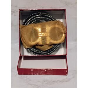 Salvatore Ferragamo - Men’s Black Leather Double Gancini Belt - NWT/NIB